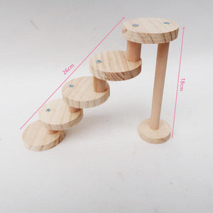 Solid Wood Spiral Staircase Hamster Toy-4