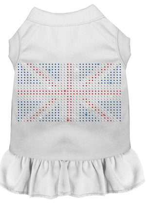 Pet Dog & Cat Dress Rhinestone, "British Flag"-10