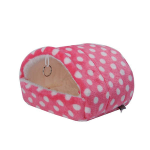 Cozy Triangle Retreat: Luxurious Hamster Bird House Bed-2