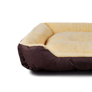 Deluxe Soft Cushion Washable Pet Bed - Warm Brown-1