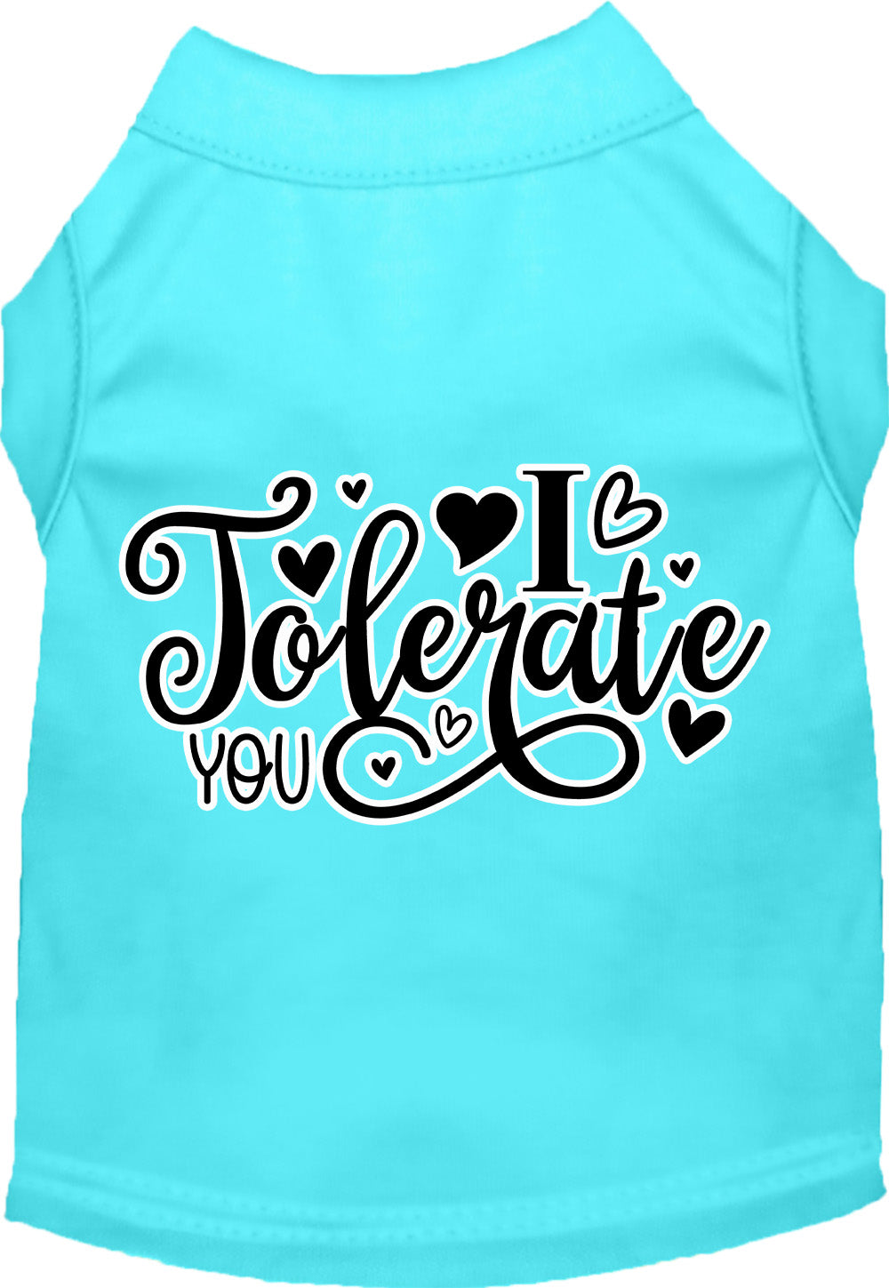 Adorable Cat or Dog Shirt for Pets "I Tolerate You"-5