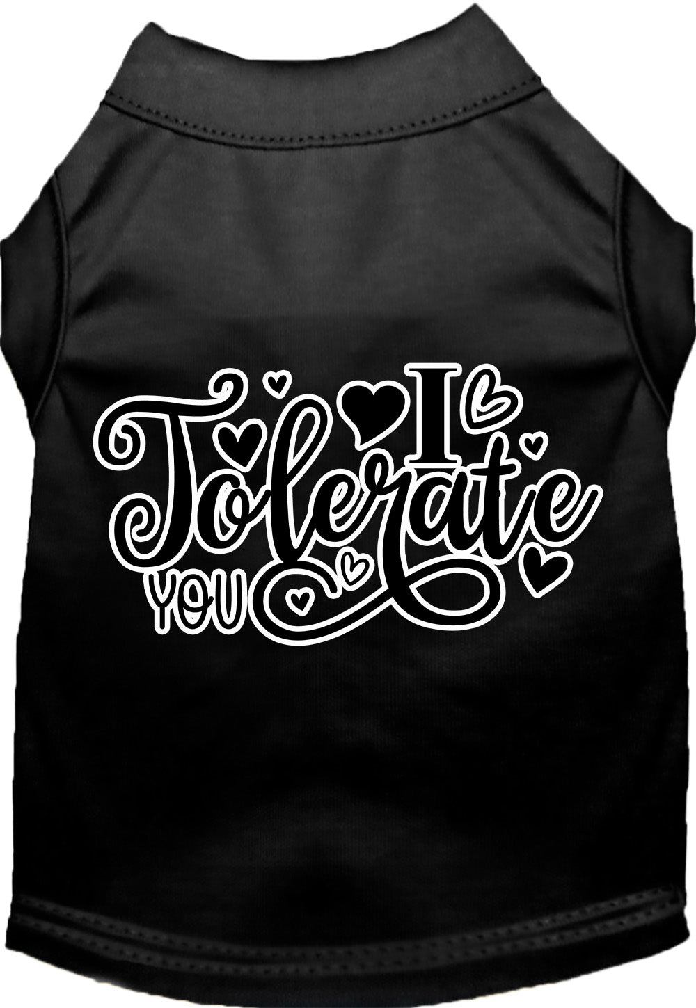 Adorable Cat or Dog Shirt for Pets "I Tolerate You"-3