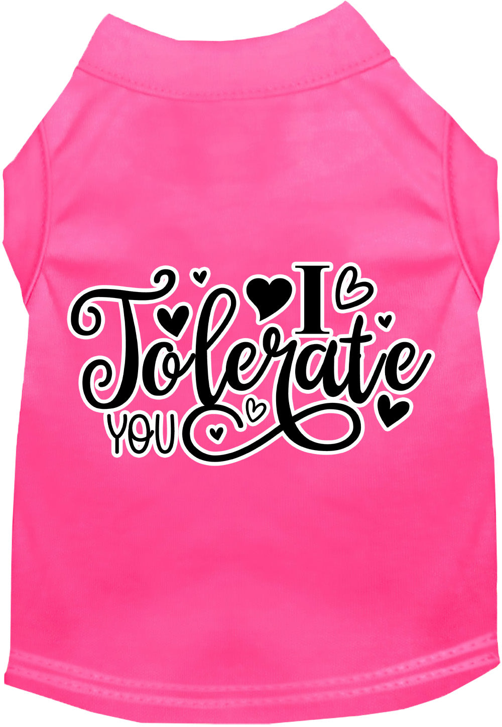 Adorable Cat or Dog Shirt for Pets "I Tolerate You"-6