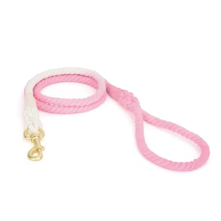 Dog Rope Leash - Ombré Pink-0