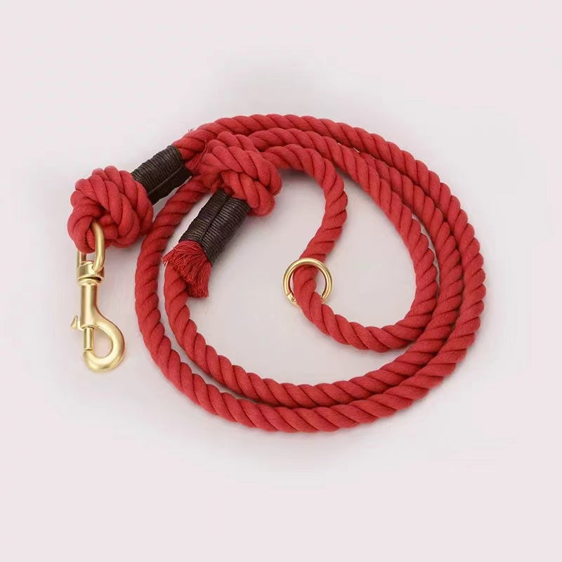 Dog Rope Leash - Scarlet-0