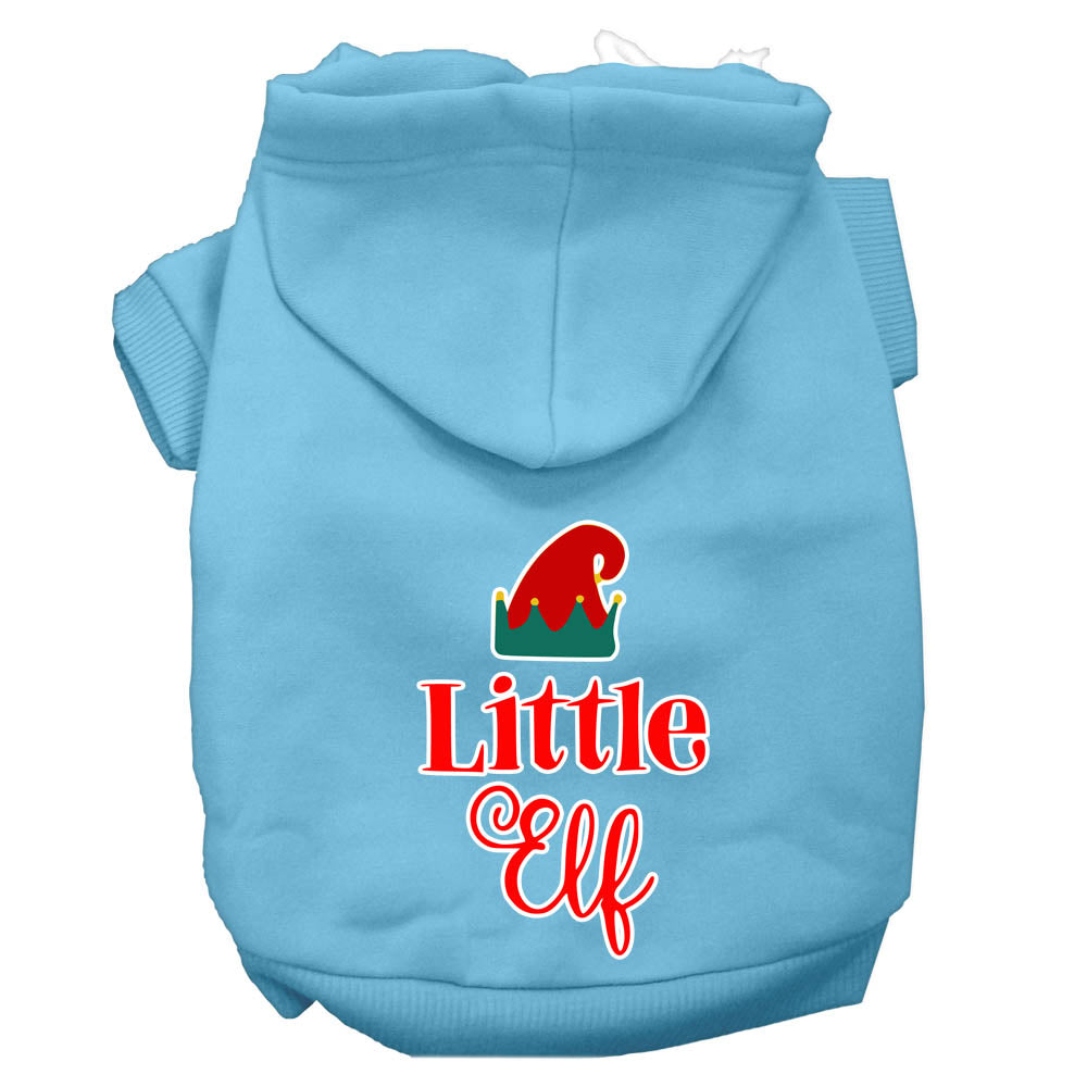 Christmas Pet Dog & Cat Hoodie Screen Printed, "Little Elf"-5