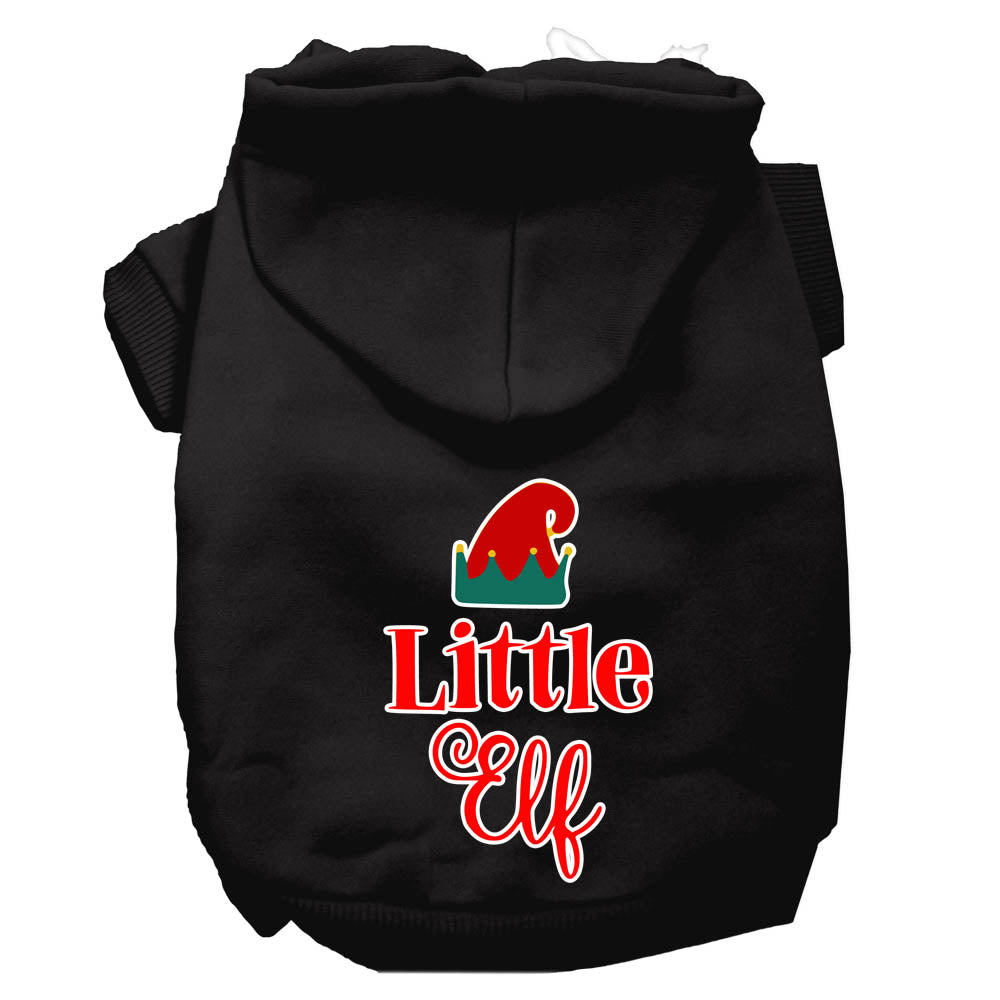 Christmas Pet Dog & Cat Hoodie Screen Printed, "Little Elf"-6