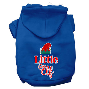 Christmas Pet Dog & Cat Hoodie Screen Printed, "Little Elf"-7