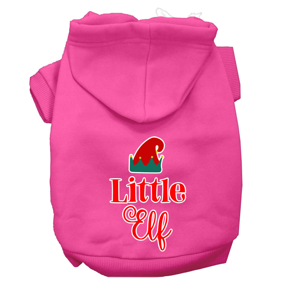 Christmas Pet Dog & Cat Hoodie Screen Printed, "Little Elf"-8