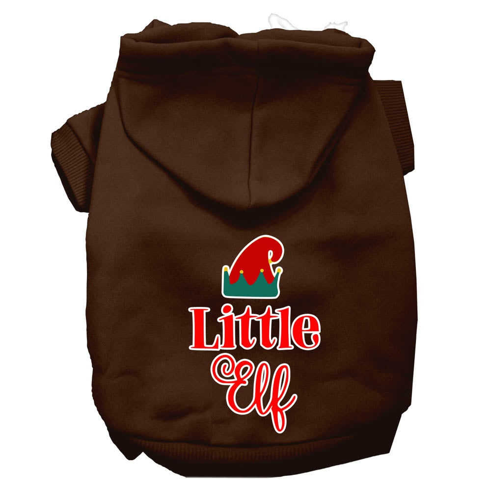 Christmas Pet Dog & Cat Hoodie Screen Printed, "Little Elf"-10