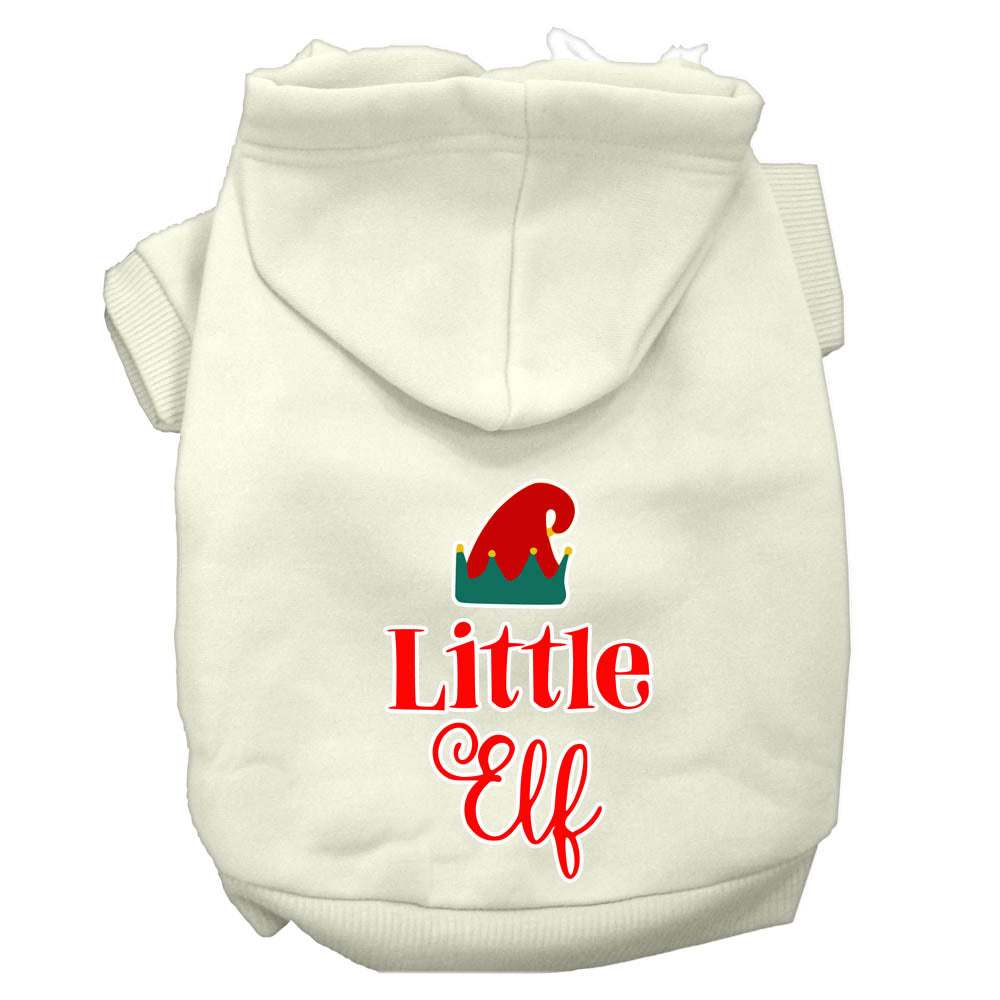 Christmas Pet Dog & Cat Hoodie Screen Printed, "Little Elf"-11