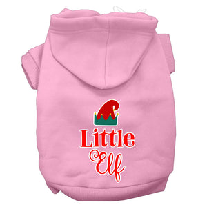 Christmas Pet Dog & Cat Hoodie Screen Printed, "Little Elf"-9