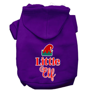 Christmas Pet Dog & Cat Hoodie Screen Printed, "Little Elf"-13