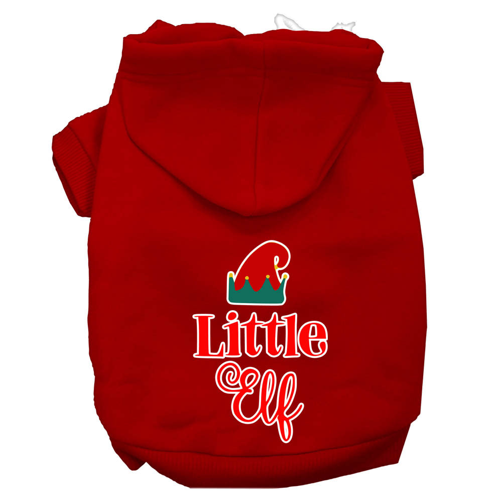 Christmas Pet Dog & Cat Hoodie Screen Printed, "Little Elf"-14