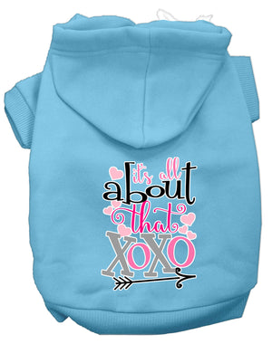 Pet, Dog & Cat Hoodie Screen Printed, "All About That XOXO"-5