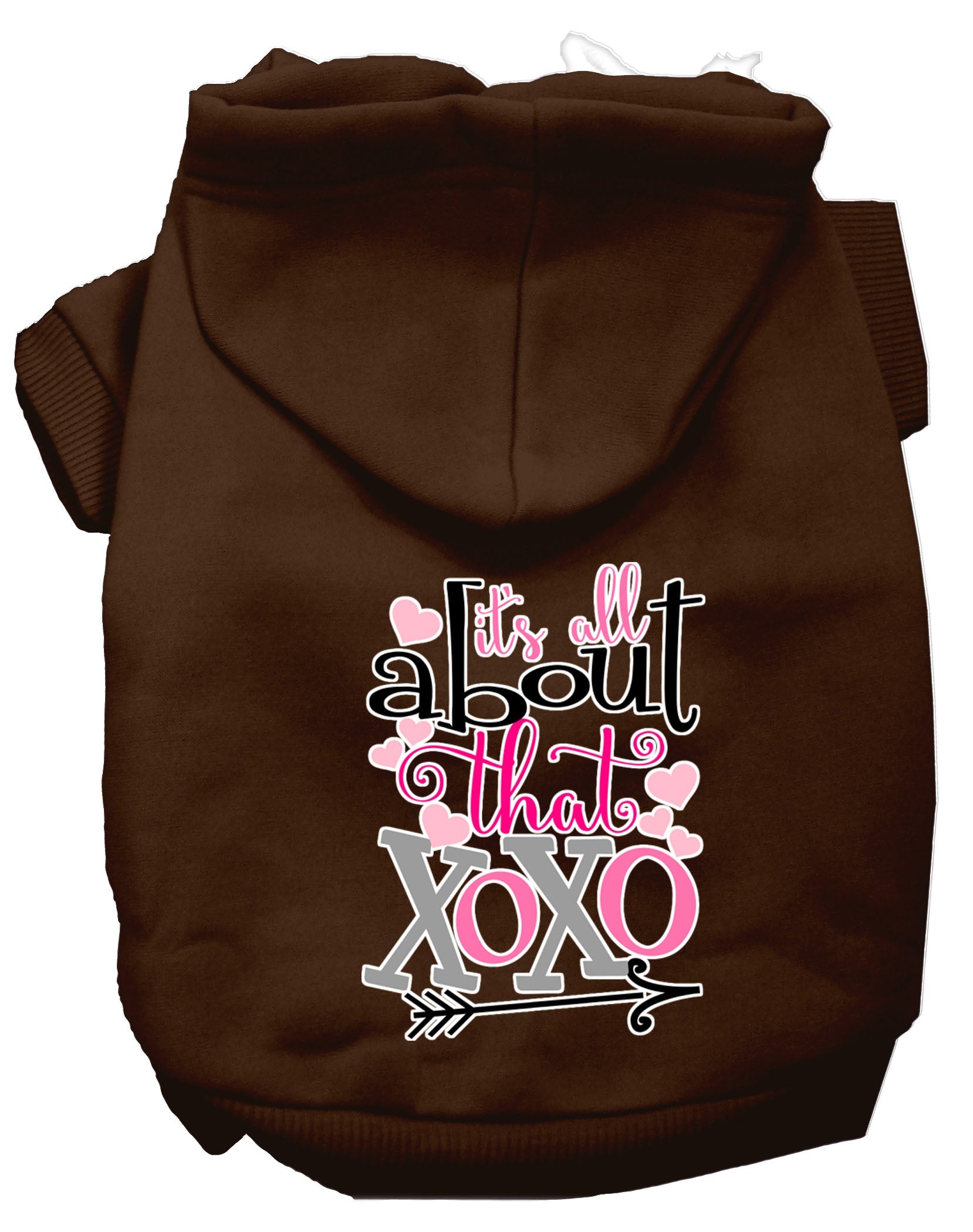 Pet, Dog & Cat Hoodie Screen Printed, "All About That XOXO"-7