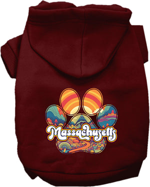 Pet Dog & Cat Screen Printed Hoodie for Small to Medium Pets (Sizes XS-XL), "Massachusetts Groovy Summit"-14