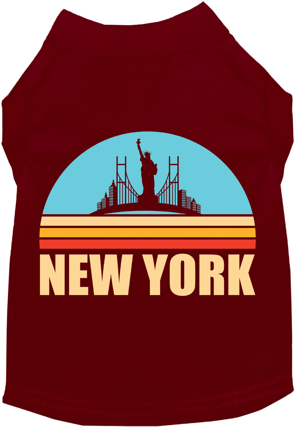 Adorable Cat or Dog Shirt for Pets "Retro New York"-3