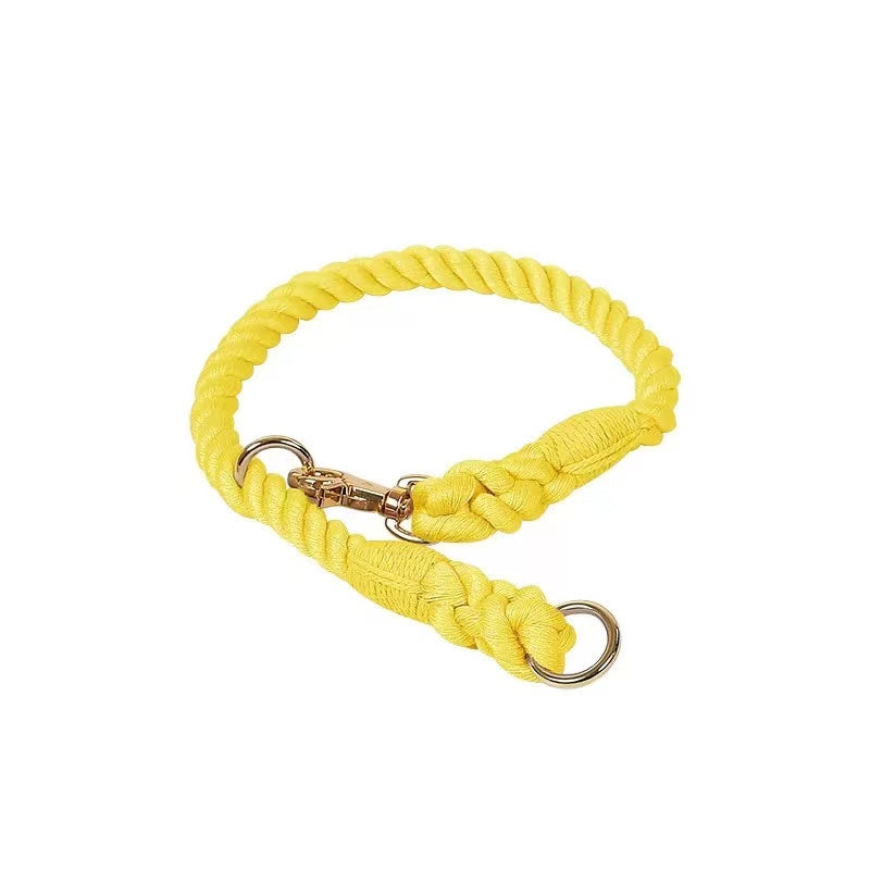 Cotton Rope Collar - Lemon Squeeze-0