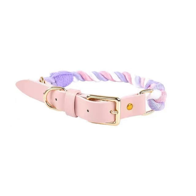 Luxe Royal Leather Rope Collar - Daydream-0