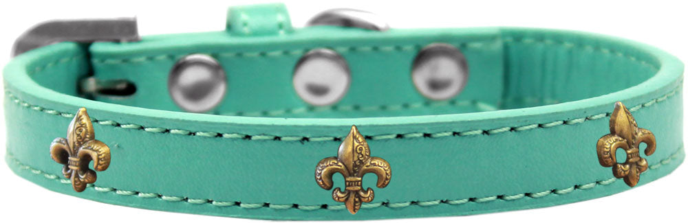 Dog, Puppy & Pet Widget Fashion  Collar, "Bronze Fleur De Lis"-5