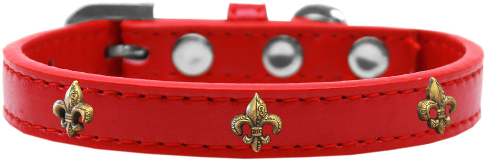 Dog, Puppy & Pet Widget Fashion  Collar, "Bronze Fleur De Lis"-10