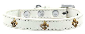 Dog, Puppy & Pet Widget Fashion  Collar, "Bronze Fleur De Lis"-11