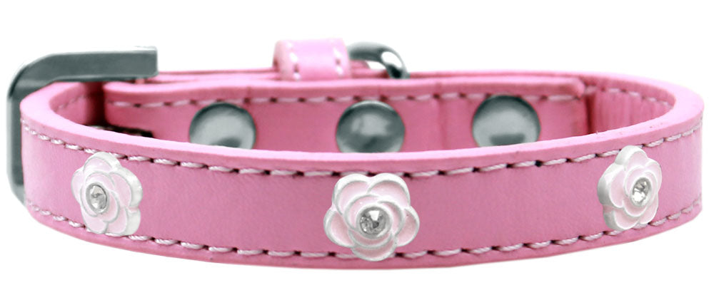 Dog, Puppy & Pet Widget Collar, "Light Pink Roses"-8