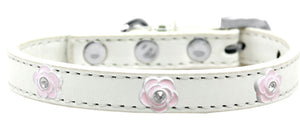 Dog, Puppy & Pet Widget Collar, "Light Pink Roses"-11