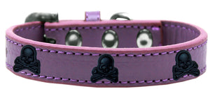 Dog, Puppy and Pet Widget Fashion Collar, "Black Skulls"-5