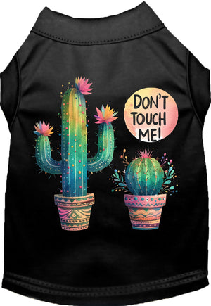 Adorable Cat or Dog Shirt for Pets "Don't Touch Me Cactus"-3