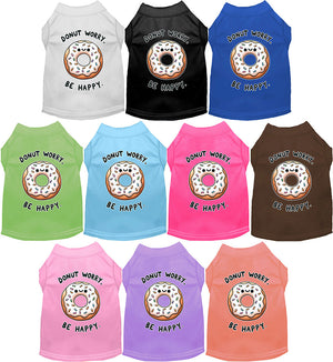 Adorable Cat or Dog Shirt for Pets "Donut Worry, Be Happy"-0