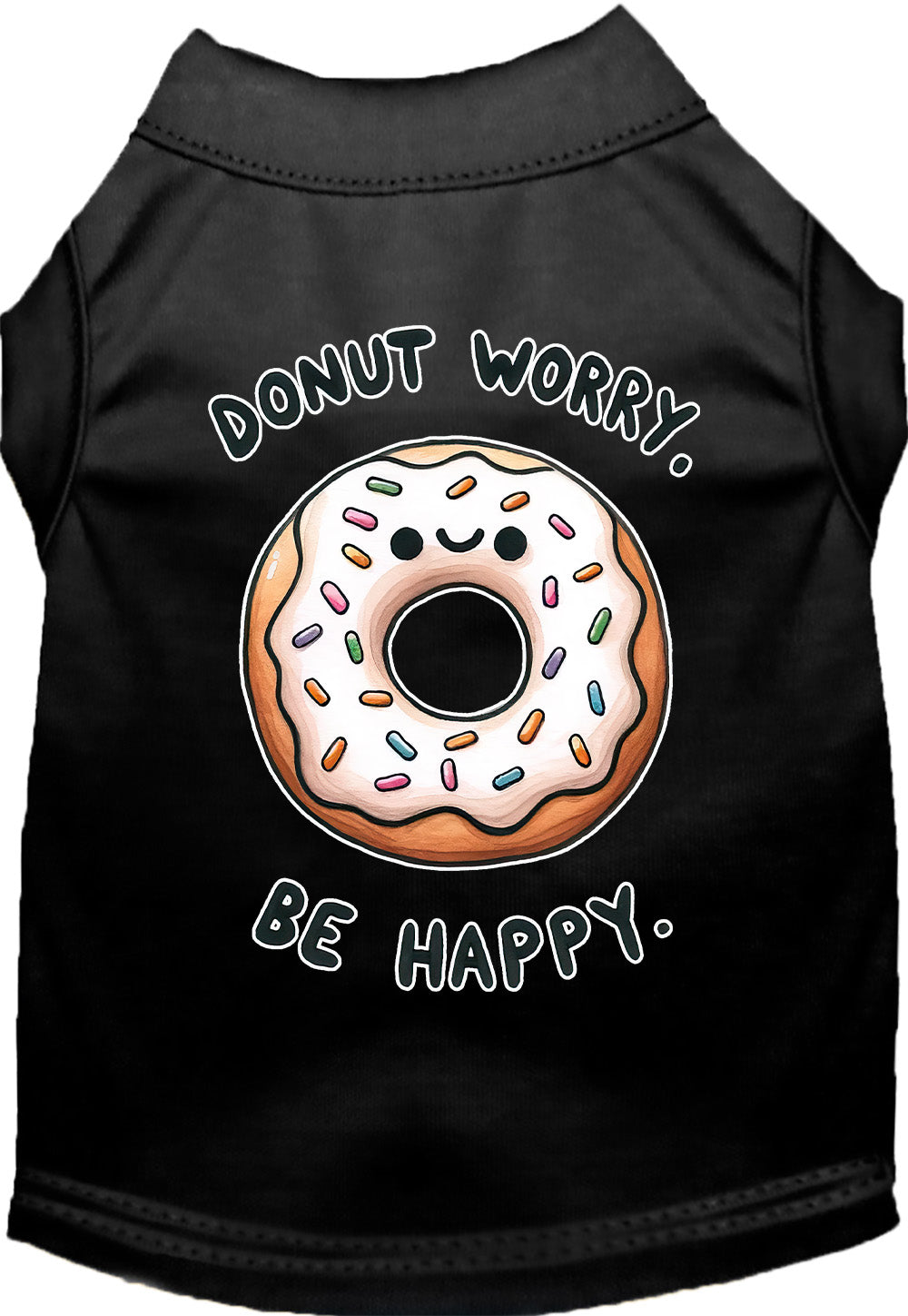 Adorable Cat or Dog Shirt for Pets "Donut Worry, Be Happy"-2