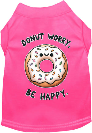 Adorable Cat or Dog Shirt for Pets "Donut Worry, Be Happy"-4