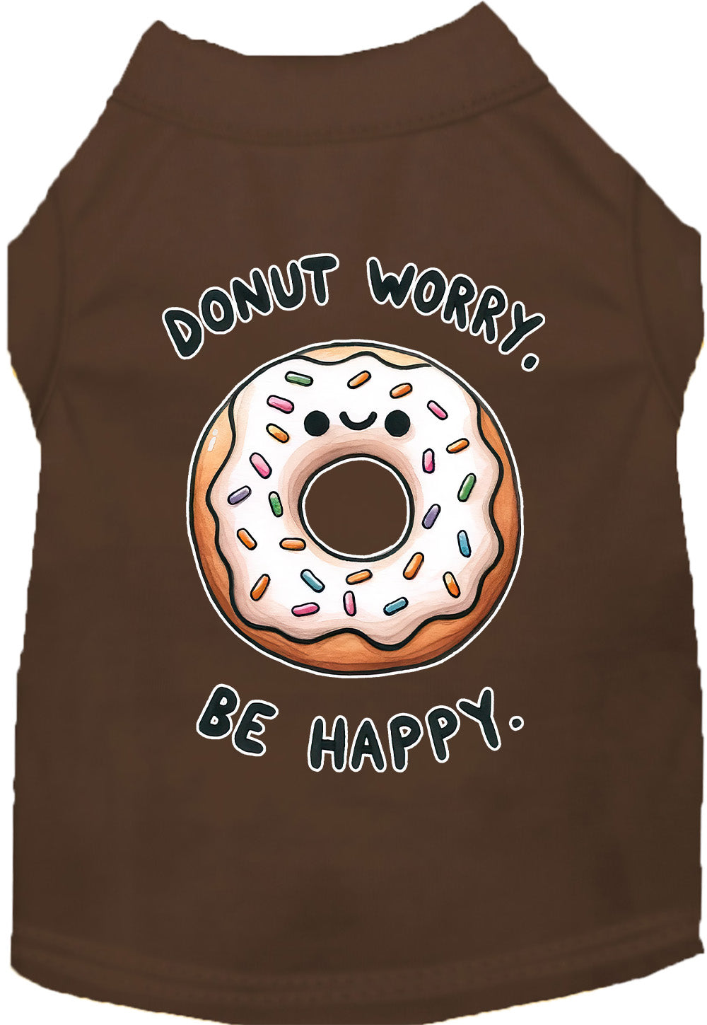 Adorable Cat or Dog Shirt for Pets "Donut Worry, Be Happy"-7