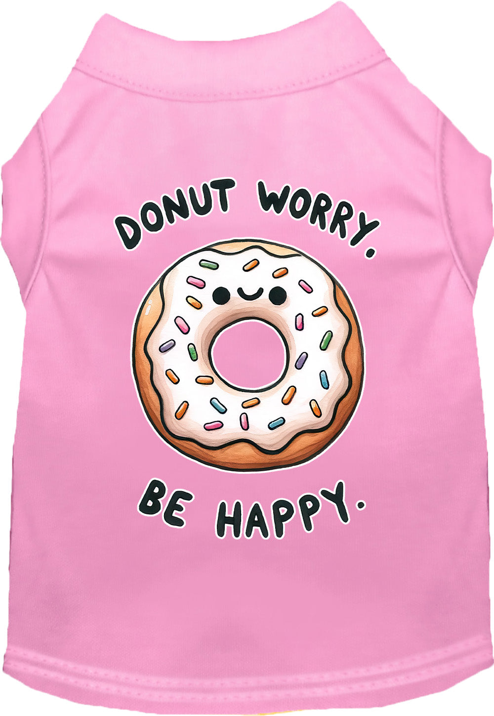 Adorable Cat or Dog Shirt for Pets "Donut Worry, Be Happy"-8