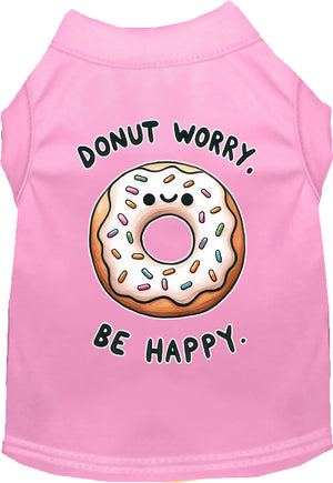 Adorable Cat or Dog Shirt for Pets "Donut Worry, Be Happy"-8