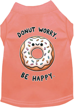 Adorable Cat or Dog Shirt for Pets "Donut Worry, Be Happy"-10