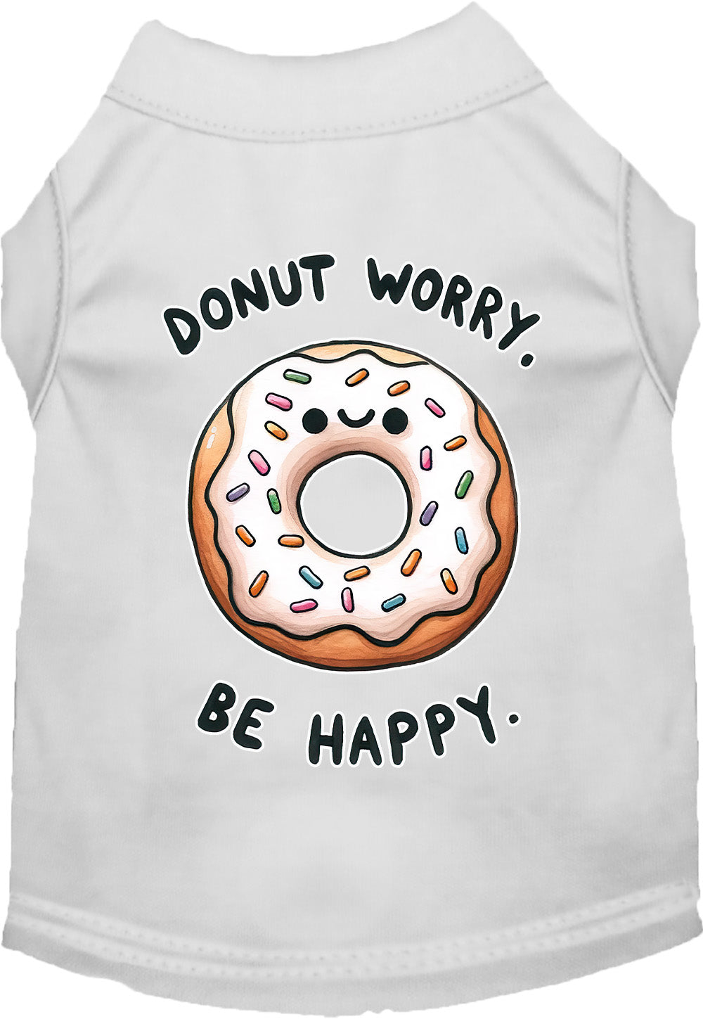 Adorable Cat or Dog Shirt for Pets "Donut Worry, Be Happy"-5