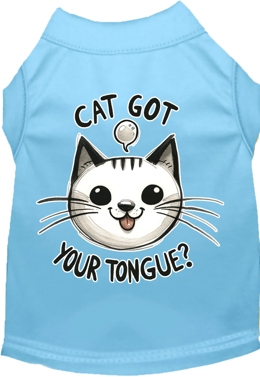 Adorable Cat or Dog Shirt for Pets "Cat Got Your Tongue"-1