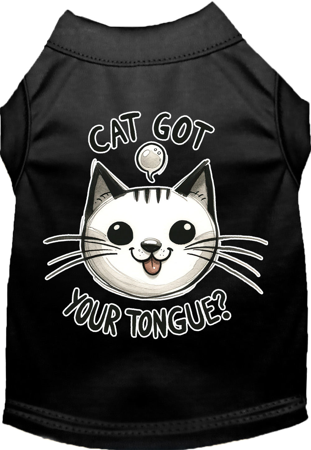 Adorable Cat or Dog Shirt for Pets "Cat Got Your Tongue"-2