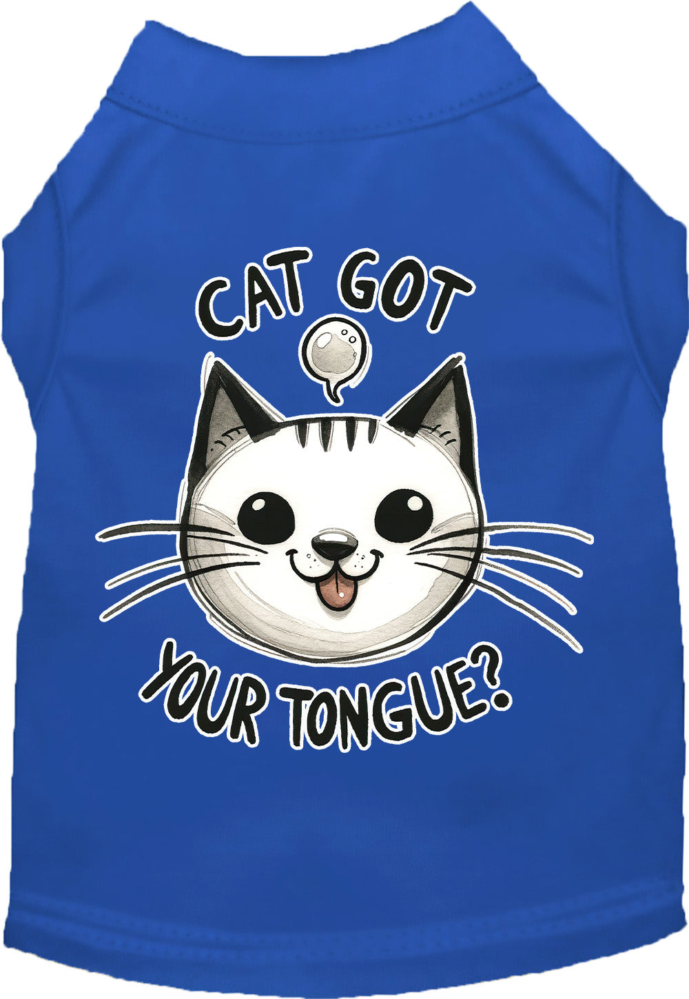 Adorable Cat or Dog Shirt for Pets "Cat Got Your Tongue"-3