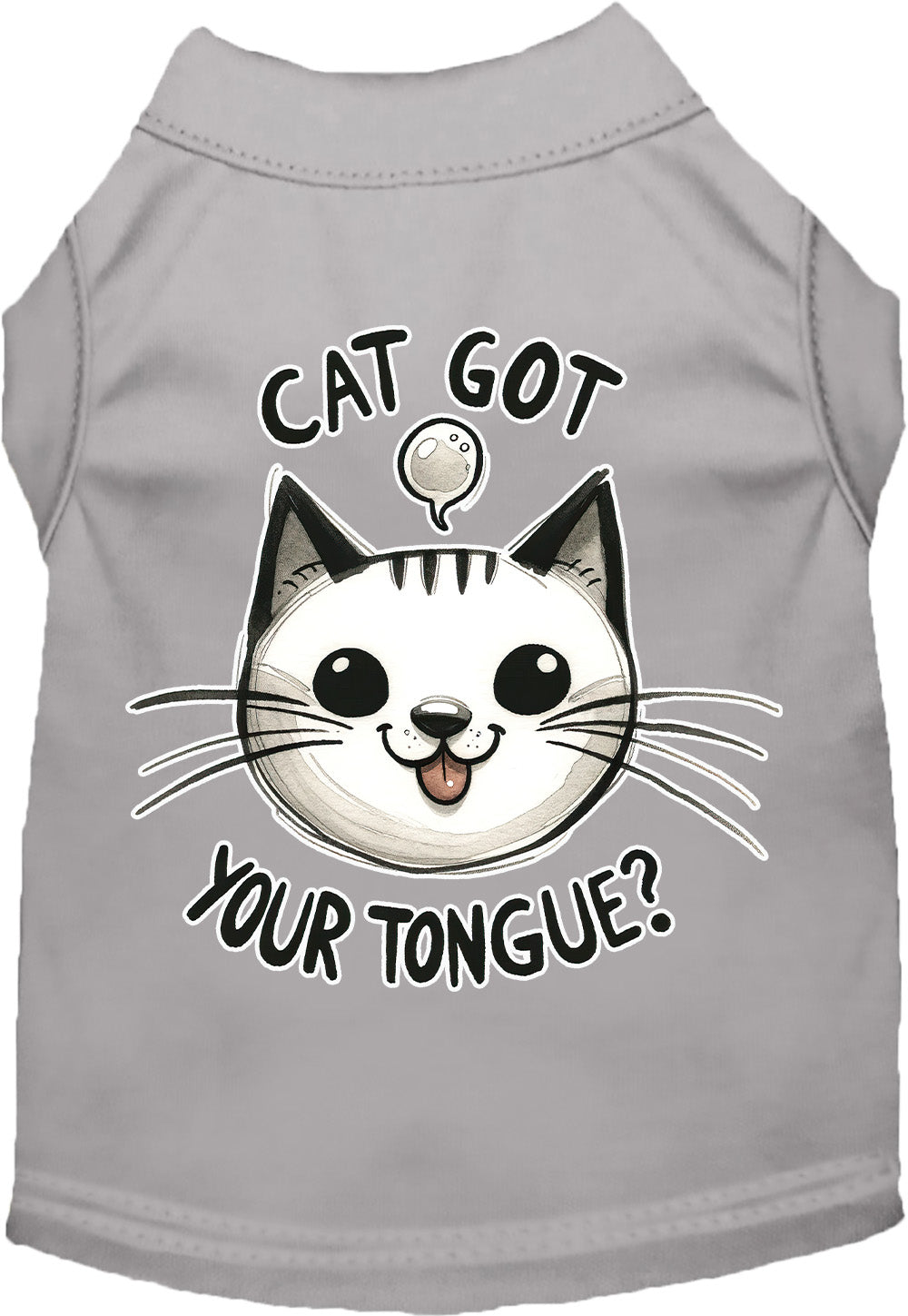 Adorable Cat or Dog Shirt for Pets "Cat Got Your Tongue"-5