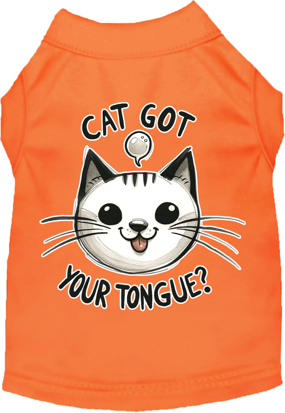 Adorable Cat or Dog Shirt for Pets "Cat Got Your Tongue"-7