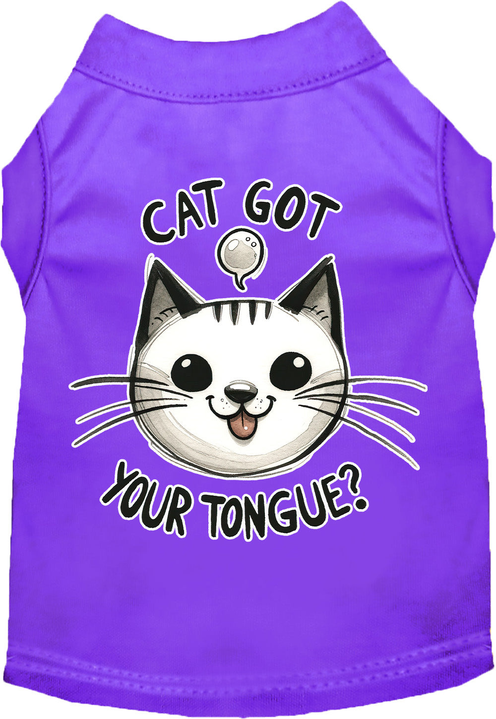 Adorable Cat or Dog Shirt for Pets "Cat Got Your Tongue"-8