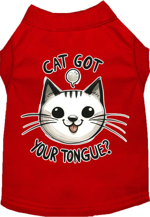 Adorable Cat or Dog Shirt for Pets "Cat Got Your Tongue"-9