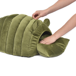 Comfy Cat Cave Igloo Round Nest Green L-5