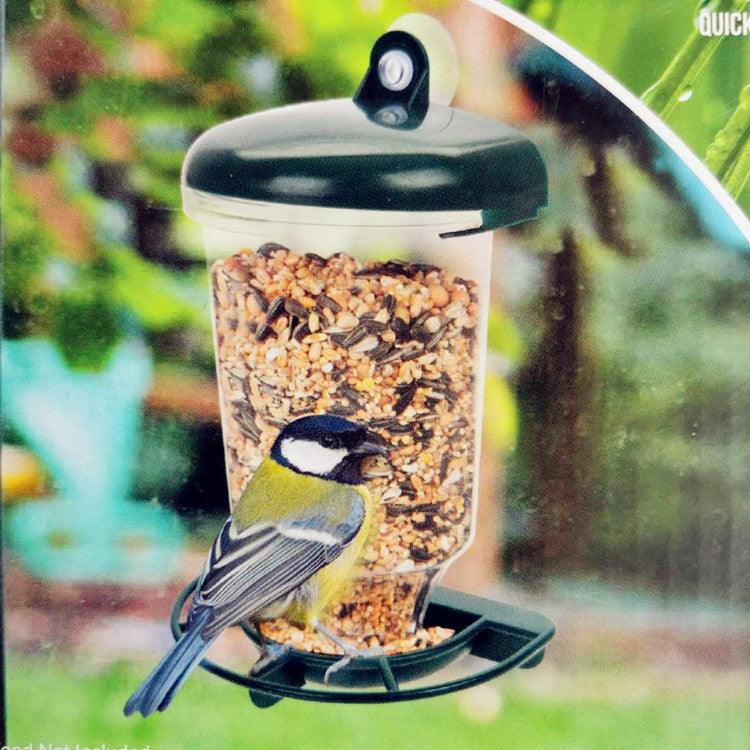 Green Nature-Inspired Hanging Bird Feeder With Detachable Roof-0