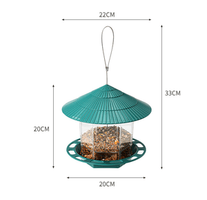 Transparent Hanging Bird Feeder For Outdoor Gardens-3