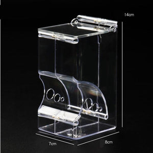 Transparent Plastic Hamster Feeder Food Box - Innovative Fixable Design-4